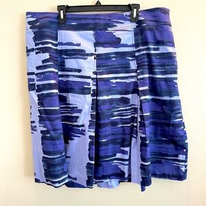 Lane Bryant Pleated Skirt Women's Plus Size 20 Blue Purple Back Zip Lined NWT
